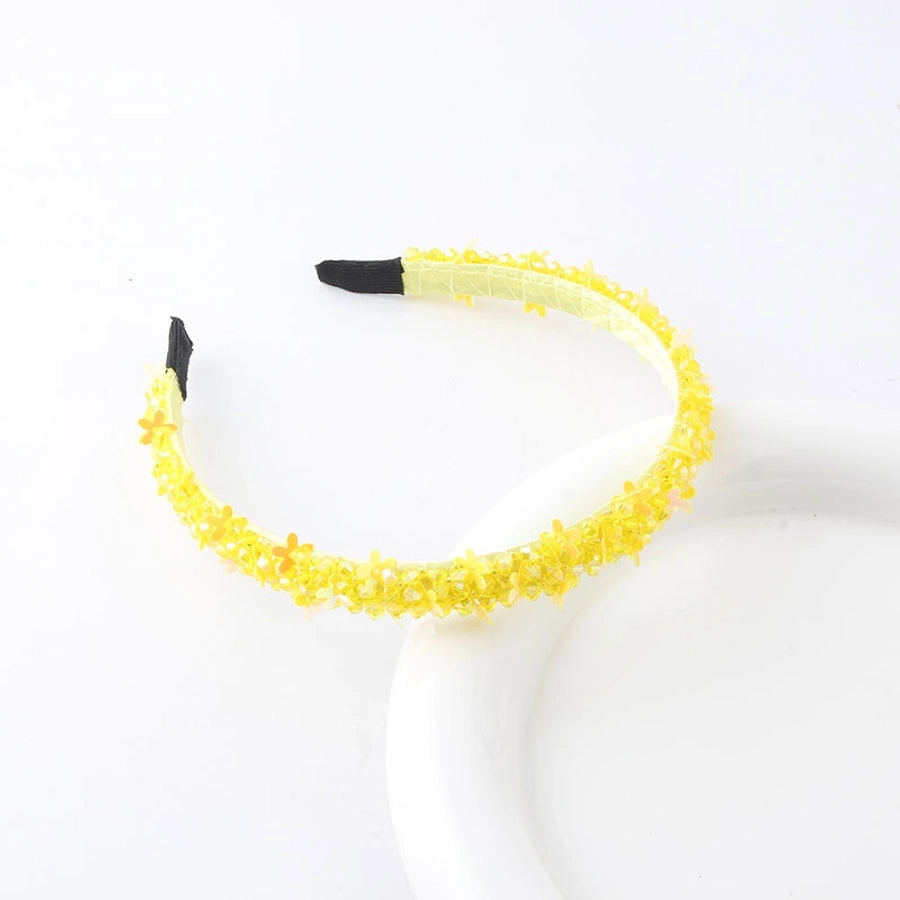 sweet solid color artificial crystal hair band 1 piece