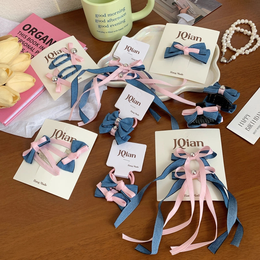 Women's IG Style Bow Knot Cloth Hair Clip