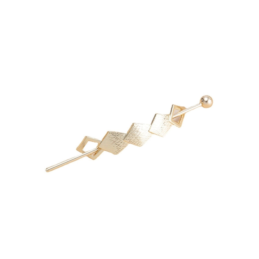 women's simple style geometric metal plating hair clip
