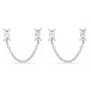 1 Pair Casual Elegant Geometric Copper Zircon 24K Gold Plated Drop Earrings