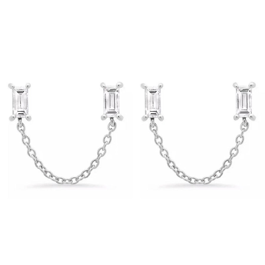 1 Pair Casual Elegant Geometric Copper Zircon 24K Gold Plated Drop Earrings