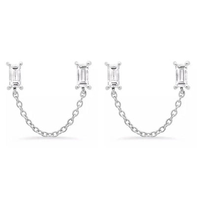 1 Pair Casual Elegant Geometric Copper Zircon 24K Gold Plated Drop Earrings