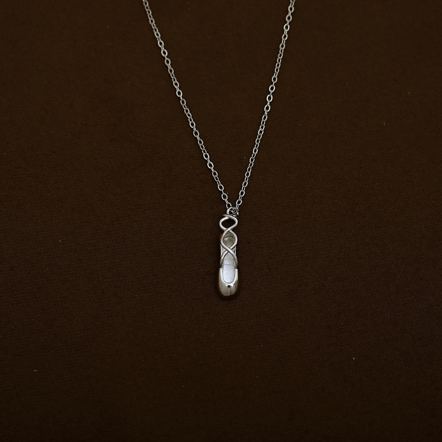 Copper 16K Gold Plated White Gold Plated Color Block Dancing shoes Pendant Necklace