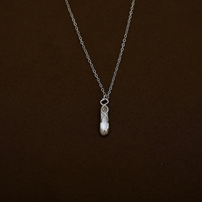 Copper 16K Gold Plated White Gold Plated Color Block Dancing shoes Pendant Necklace