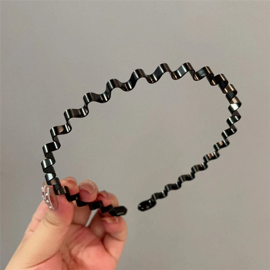 simple style solid color metal hair band