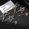 Women's IG Style Simple Style Star Rhinestone Hollow Out Inlay Rhinestones Hair Clip