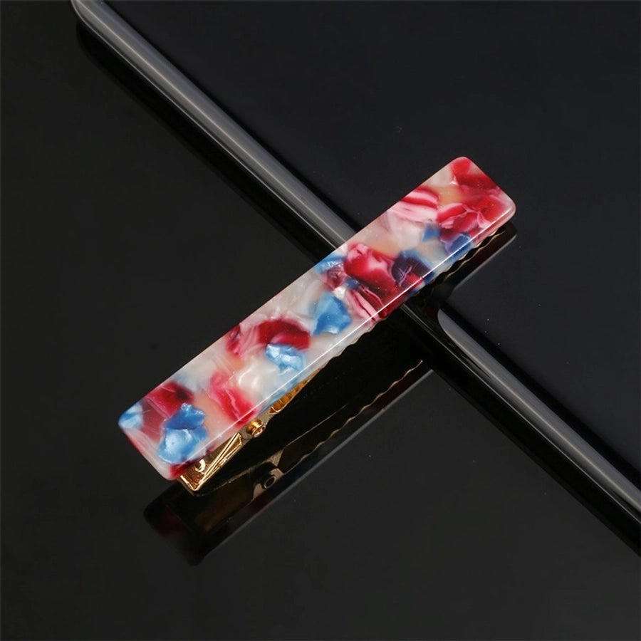 fashion marble acetic acid sheets metal hair clip 1 piece
