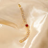 Copper K Gold Plated Inlay Water Droplets Zircon Bracelets