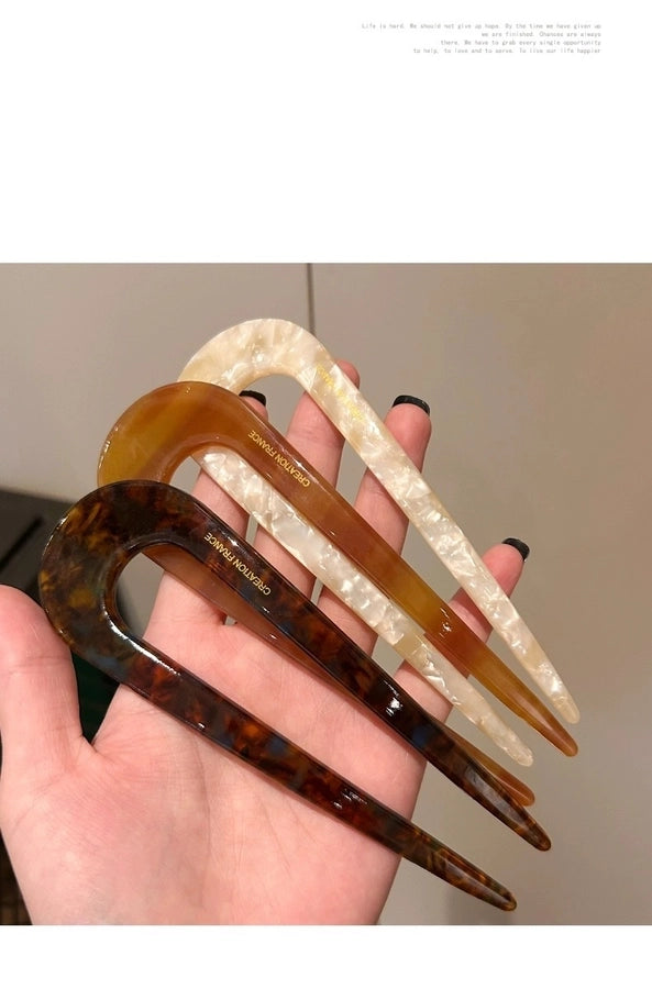 New Chinese style U-shaped hairpin female  new ball head updo artifact insert comb back head headdress fixed chopsticks