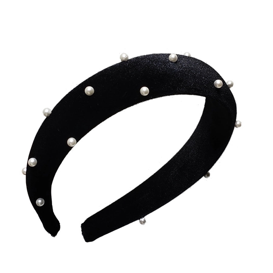 black velvet headband pearls headband retro korean headdress
