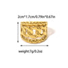 Jewelry Vintage Style Modern Style Commute Heart Shape Twist 304 Stainless Steel Zircon 14K Gold Plated Plating Hollow Out Inlay Rings