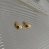 retro c shape solid color metal plating women's earrings 1 pair