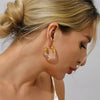 1 Pair Classical Retro Queen U Shape Copper Imitation Gold  Earrings