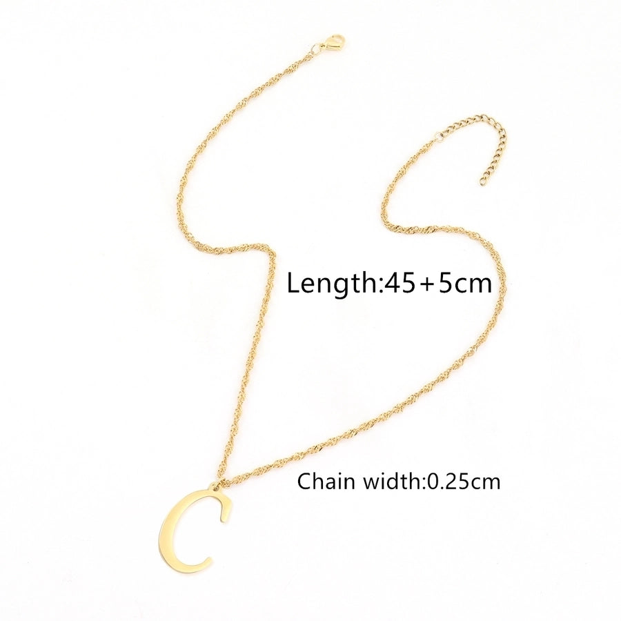 Jewelry Elegant Simple Style Classic Style Letter 201 Stainless Steel 304 Stainless Steel Pendant Necklace
