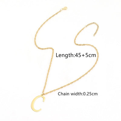 Jewelry Elegant Simple Style Classic Style Letter 201 Stainless Steel 304 Stainless Steel Pendant Necklace