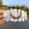 retro moon crystal plating hair clip 1 pair