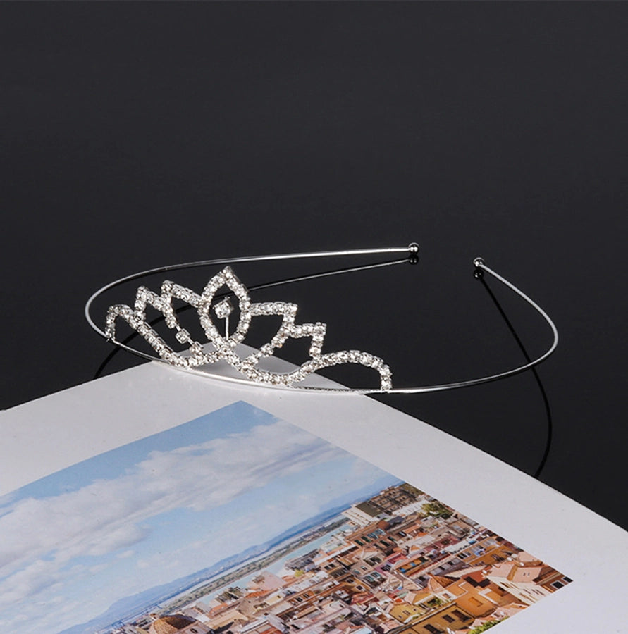 fashion claw chain welding rhinestone hairband Crown wedding bride headdress hair accessories performance birthday crown