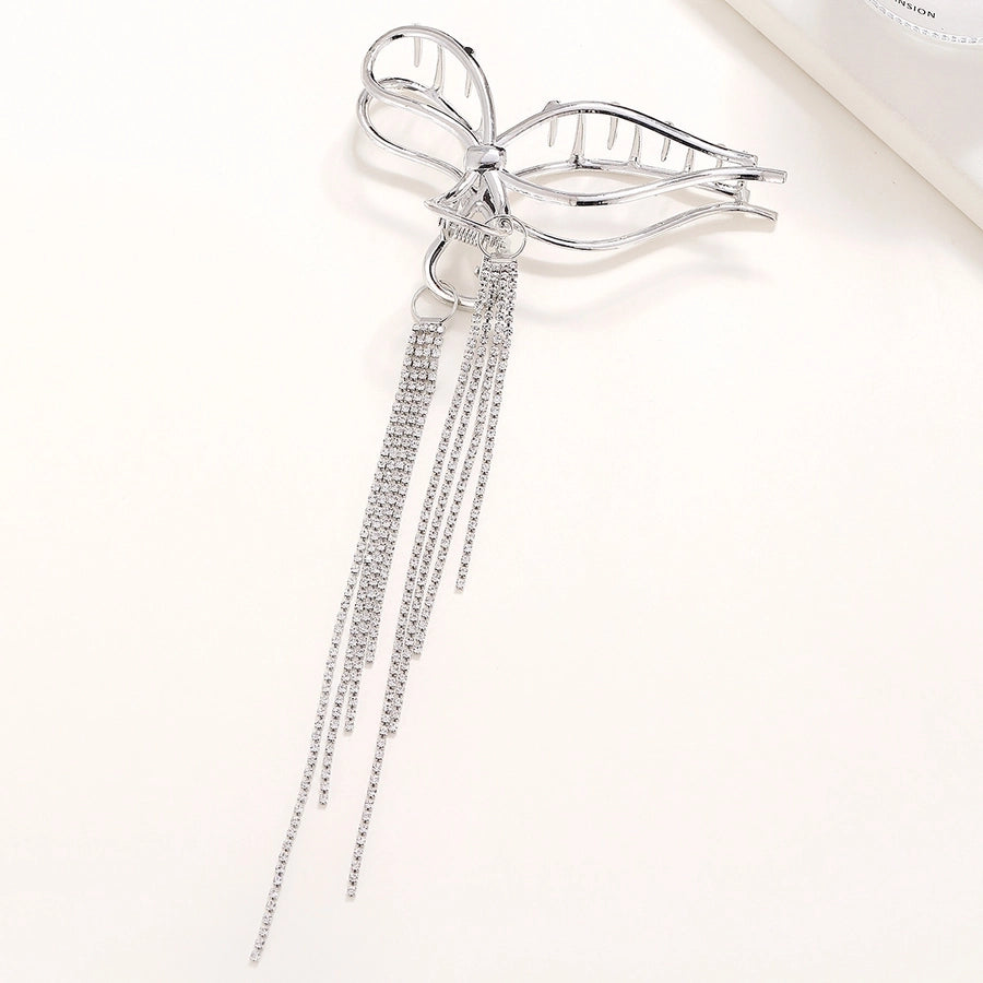 women's simple style geometric solid color alloy plating hair claws