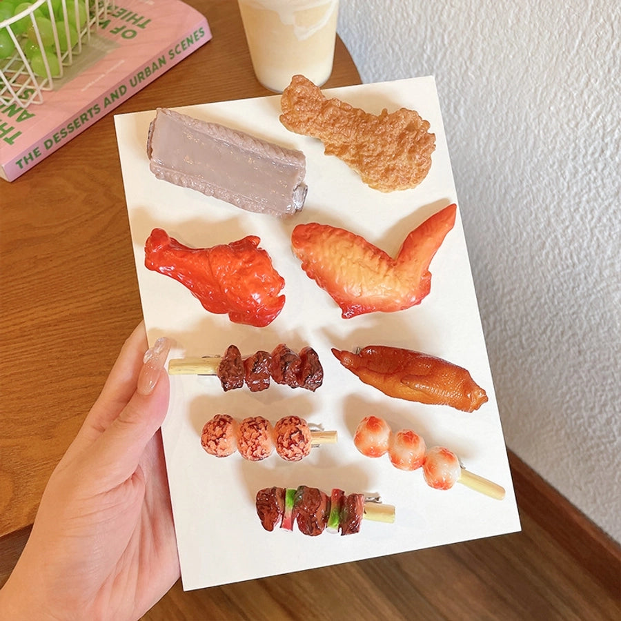 cute food alloy resin hair clip 1 piece