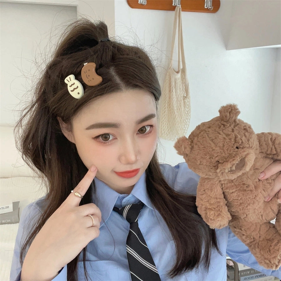 Candy Color Snapper Burned Hair Clip  Sweet Girl's Heart Cute Fish Bangs Clip Student  Hairpin Hair Accessories