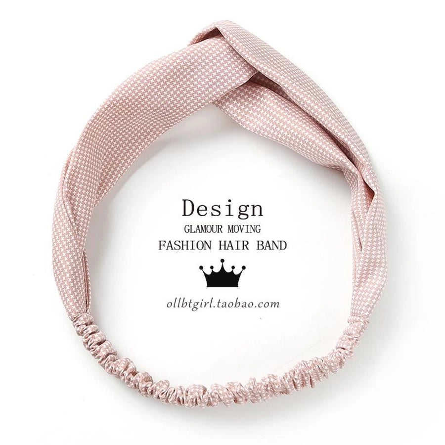 retro small dot wide-brimmed cross hair band nhof157730