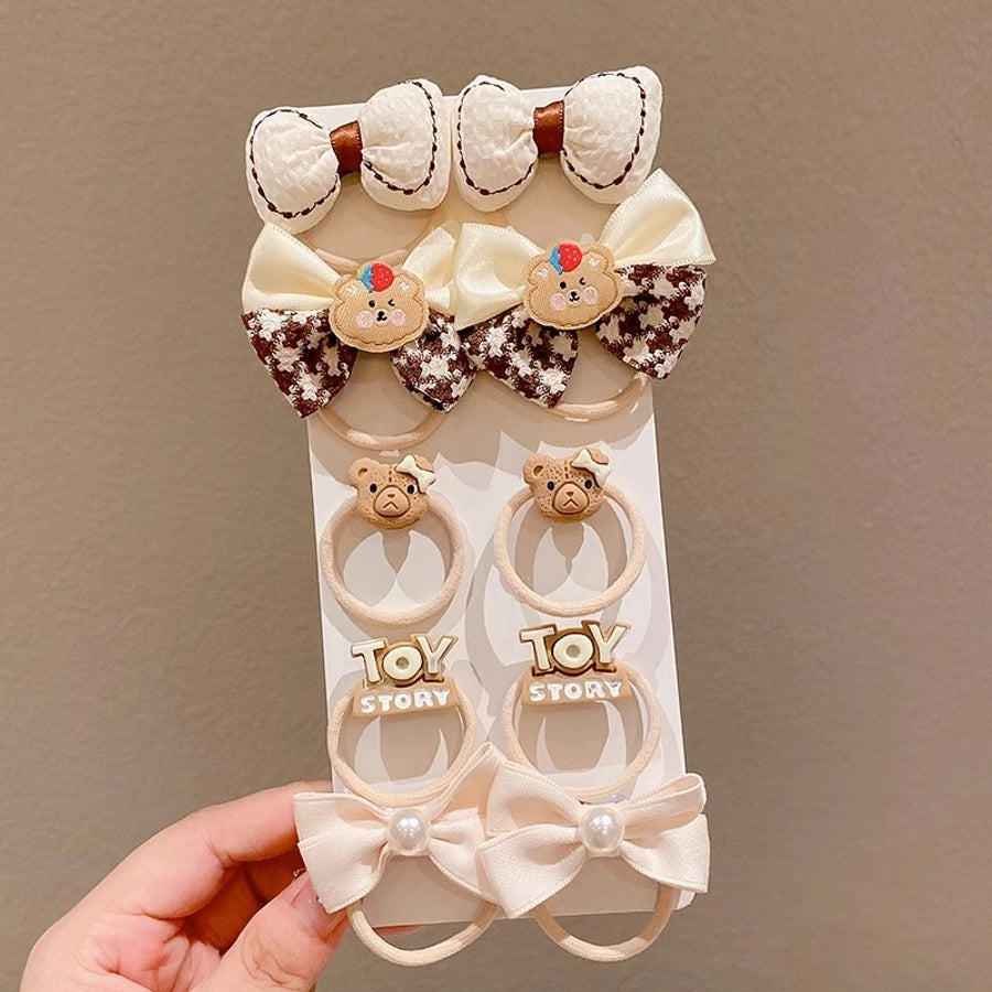 New Milk brown hair band Girls baby does not hurt hair high elastic bow tie hair rope children hair accessories rubber band Female