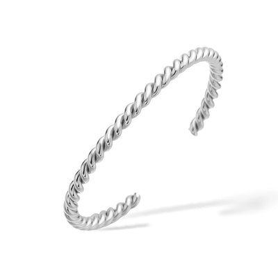 Retro Simple Style Commute Geometric 304 Stainless Steel Cuff Bracelets In Bulk