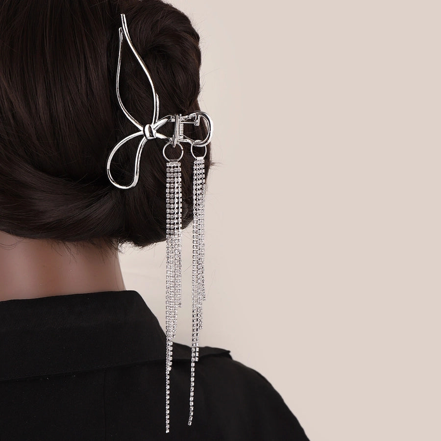 women's simple style geometric solid color alloy plating hair claws