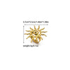 Jewelry Casual Retro Sun Swirl Pattern Butterfly 304 Stainless Steel 14K Gold Plated Open Rings