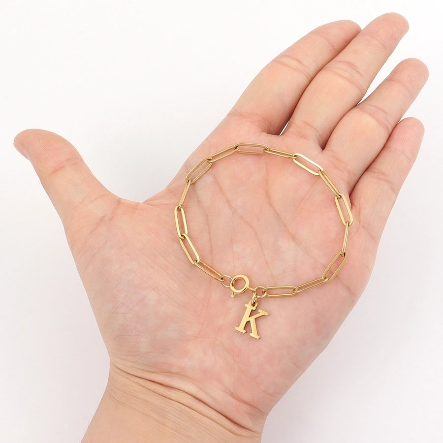 Basic Classic Style Letter 201 Stainless Steel 304 Stainless Steel Bracelets In Bulk