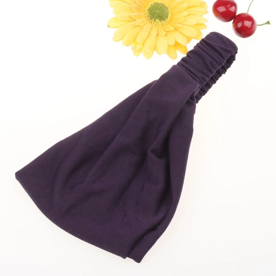 fashion solid color cotton hair band
