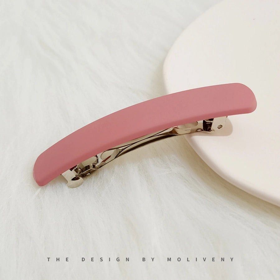 fashion solid color stainless steel plastic resin hair clip 1 piece