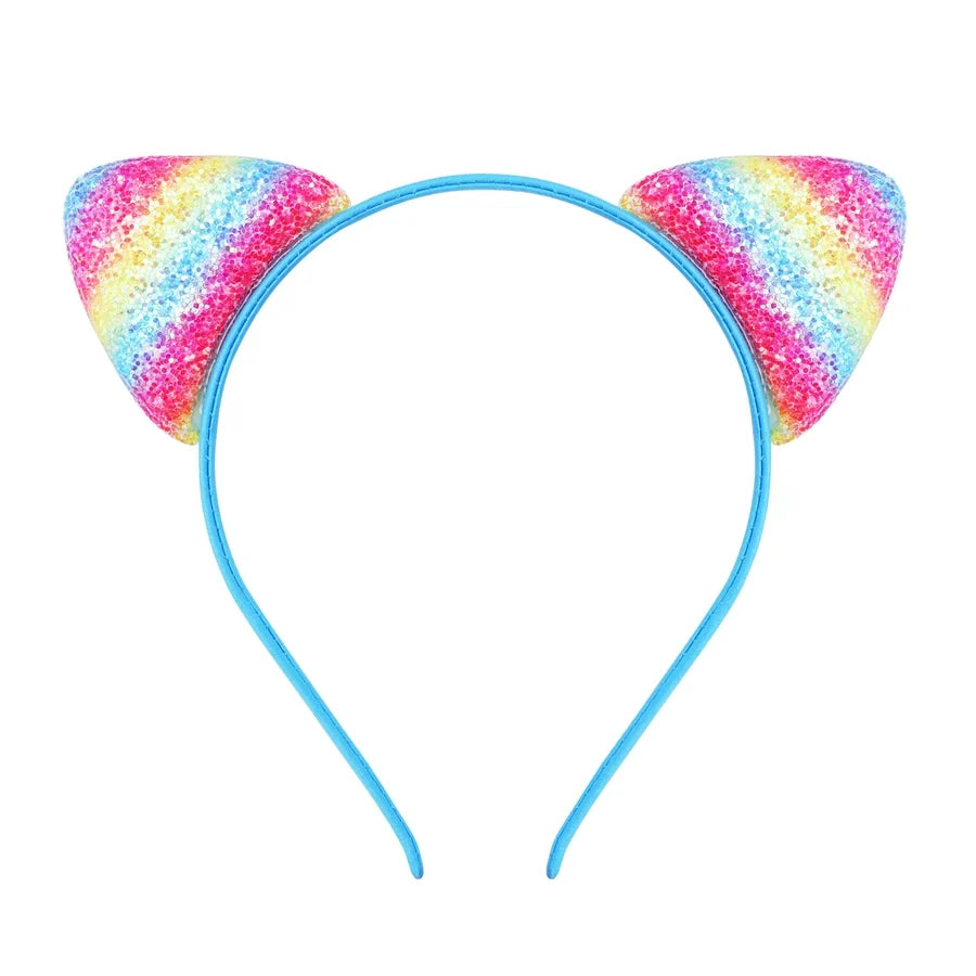 cute cat ears cloth sequins hair band 1 piece