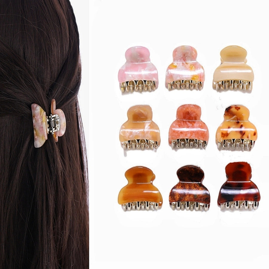 women's simple style geometric acetic acid sheets plating hair claws