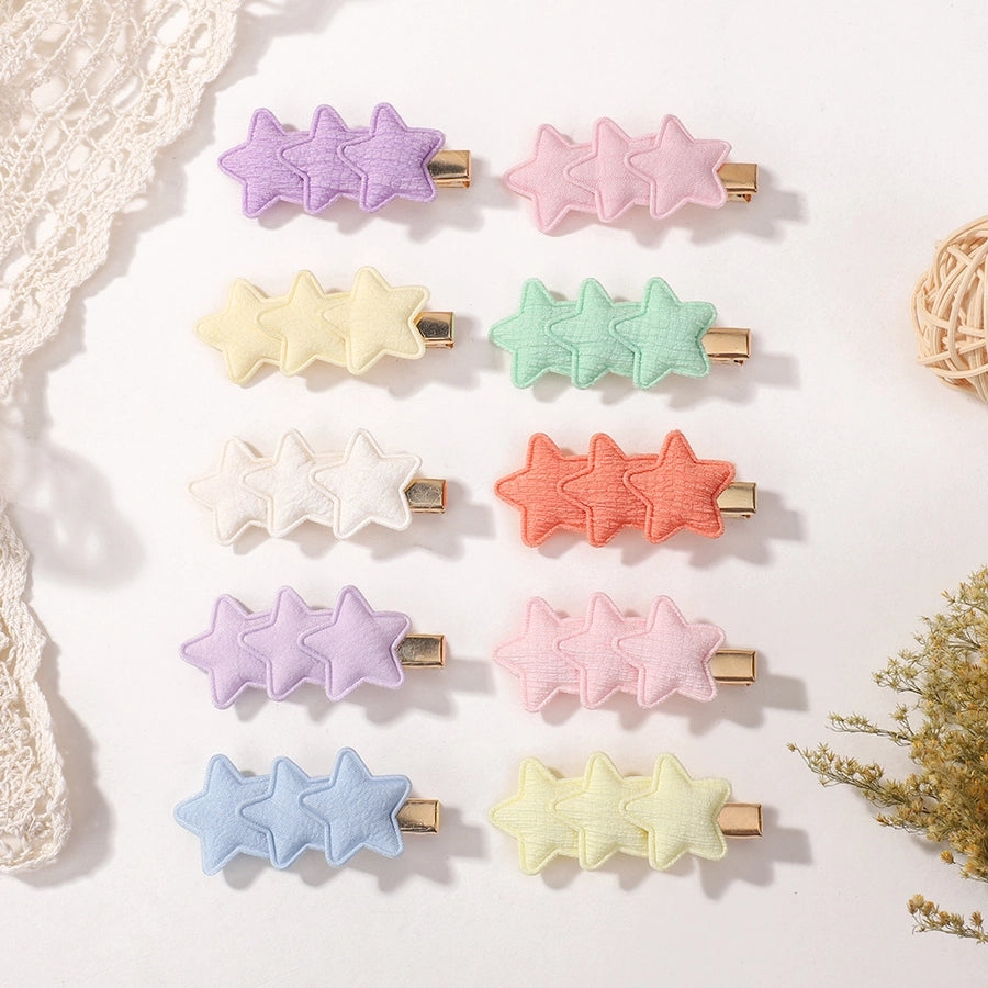 Fantasy Shadow Star Solid Color Hairpin Macaron  New Three-Dimensional Hair Accessories Children's Handmade Side Clip 4207
