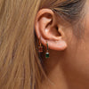 1 Pair Elegant Vacation Rectangle Inlay 304 Stainless Steel Zircon 18K Gold Plated Drop Earrings