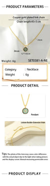 Jewelry Hip-Hop Eye Copper Zircon Inlay Bracelets Necklace