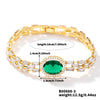 Copper K Gold Plated Inlay Water Droplets Zircon Bracelets
