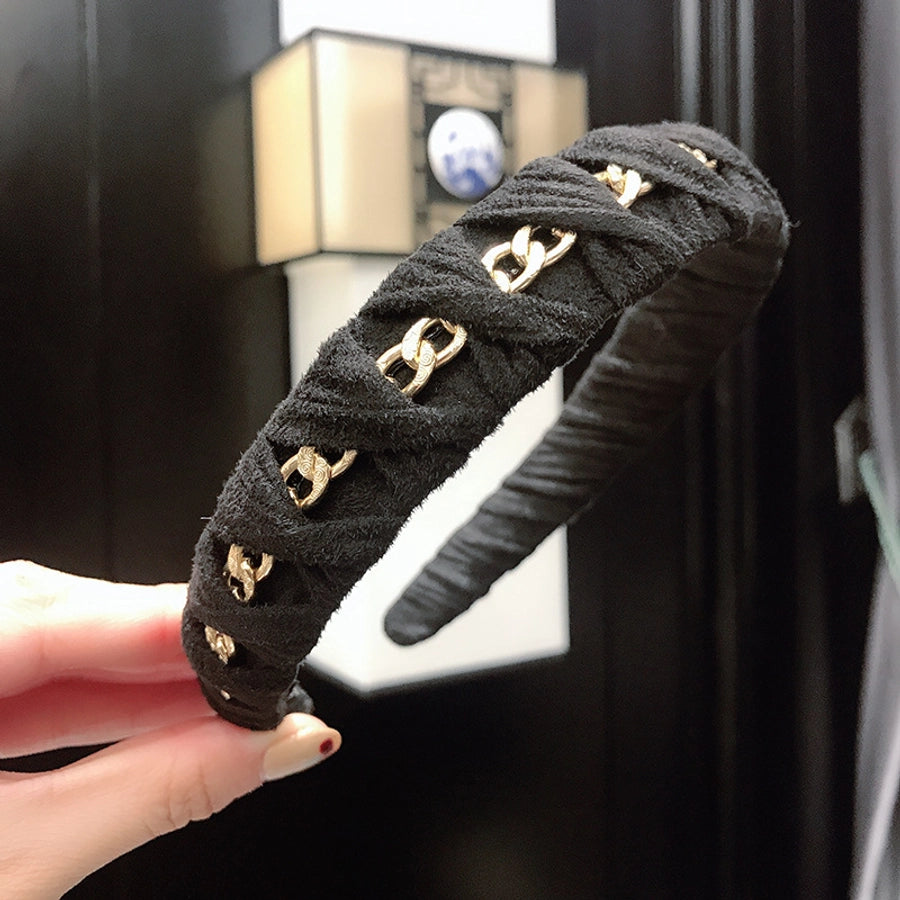 Women's Simple Style Classic Style Plaid Knot Cloth Hair Band