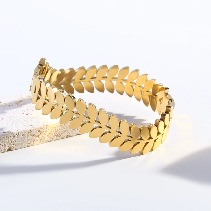 Simple Style Commute Geometric Grain 18K Gold Plated Gold Plated 304 Stainless Steel  Bangle