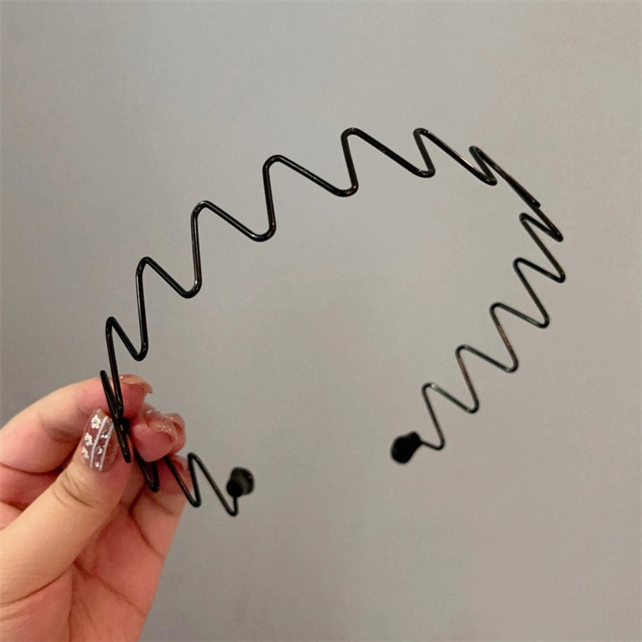 simple style solid color metal hair band