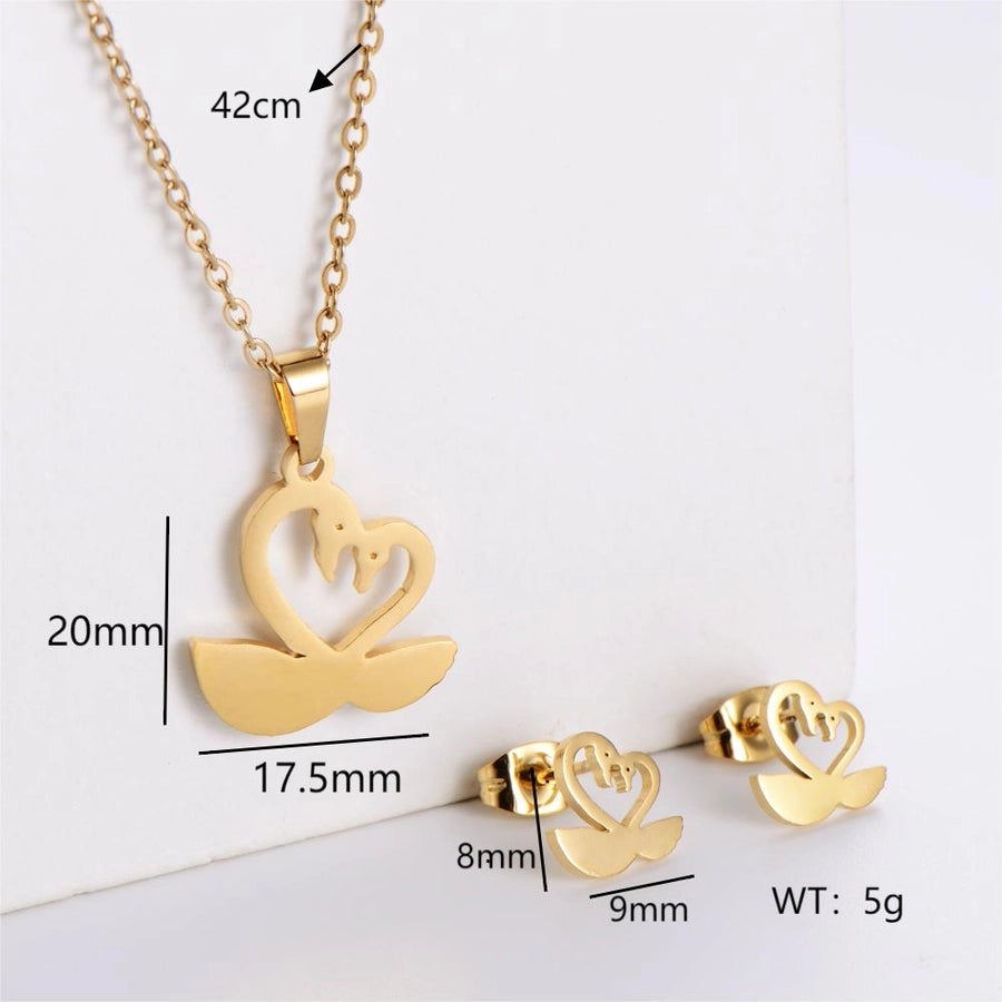 Jewelry Simple Style Classic Style Infinity Dollars Butterfly 304 Stainless Steel Jewelry Set