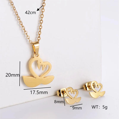 Jewelry Simple Style Classic Style Infinity Dollars Butterfly 304 Stainless Steel Jewelry Set