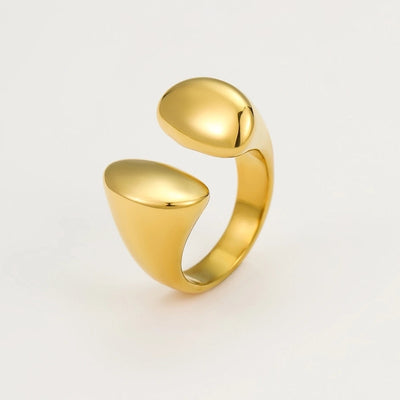 Jewelry Elegant Geometric 304 Stainless Steel Plating Open Rings