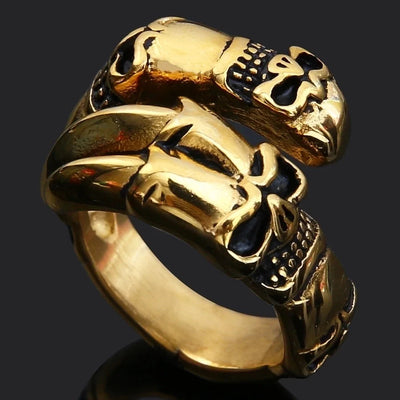 Jewelry Retro Punk Skull 304 Stainless Steel Rings