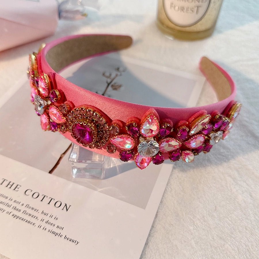 fashion geometric cloth handmade rhinestone hair band 1 piece