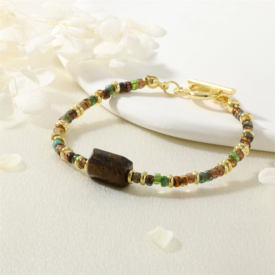 Copper Beaded Round Copper Bracelets