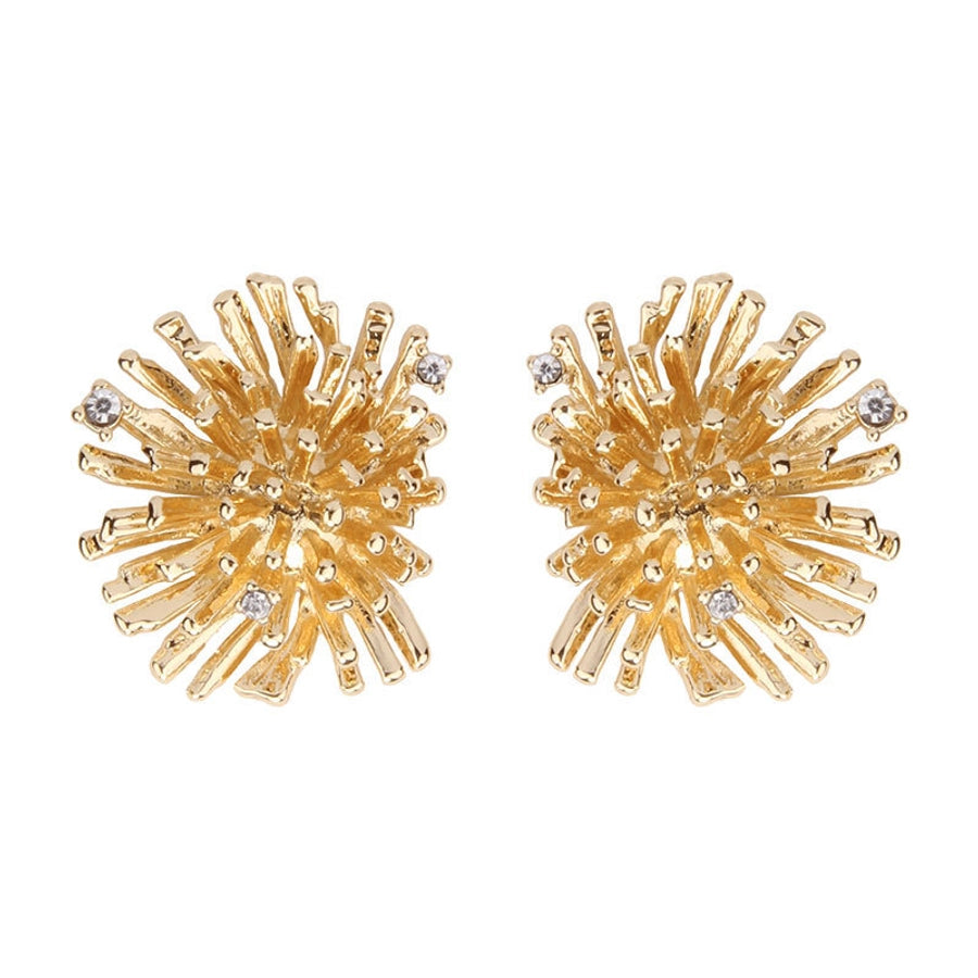 s925 silver needle retro exaggerated fireworks earrings elegant earrings irregular simple unique earrings