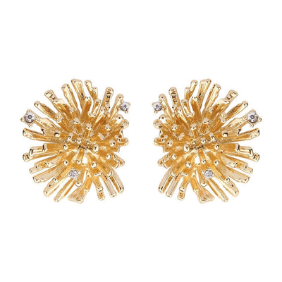 s925 silver needle retro exaggerated fireworks earrings elegant earrings irregular simple unique earrings