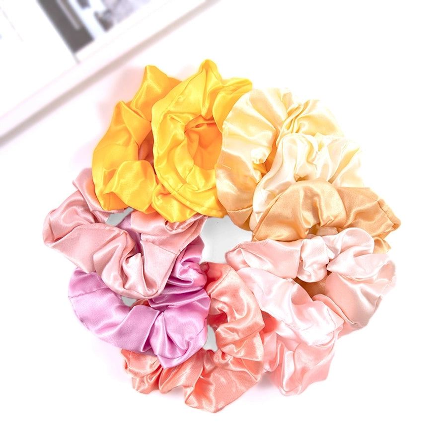 simple style solid color cloth hair tie